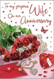 This anniversary card design unfolds like a lovingly curated still life, reminiscent of a couple in Basildon setting the scene for a quiet celebration at home. Central to the image is a lush arrangement of red roses, gathered closely so that their velvety petals seem to overlap in a rich tapestry of crimson. Each blossom appears full and freshly opened, the petals catching the light in soft highlights that suggest both freshness and tenderness. Surrounding the roses, deep green foliage adds a natural frame, its smooth, glossy leaves giving structure and contrast to the intense red tones. Resting elegantly nearby is a pale envelope, angled as if just placed down after being written, its smooth paper surface gently curved and invitingly simple. Beside it, a small heart-shaped keepsake box and a delicate piece of jewellery introduce glints of metallic and polished shine, symbols of treasured memories and thoughtful gifts exchanged over the years. Scattered across the composition are tiny heart motifs, some appearing like delicate confetti, others woven into the printed design, leading the eye to the softly scripted anniversary message. A single butterfly hovers lightly within the scene, adding a touch of whimsy and the suggestion of new chapters unfolding. The overall palette is steeped in passionate reds, warm neutrals, and hints of blush, all softened by tender, diffused lighting that might be likened to late afternoon light over one of Basildon's quiet neighbourhoods. The result is an image that feels tactile and emotionally resonant, where roses, keepsakes, and written words come together to honour the steady glow of enduring love.